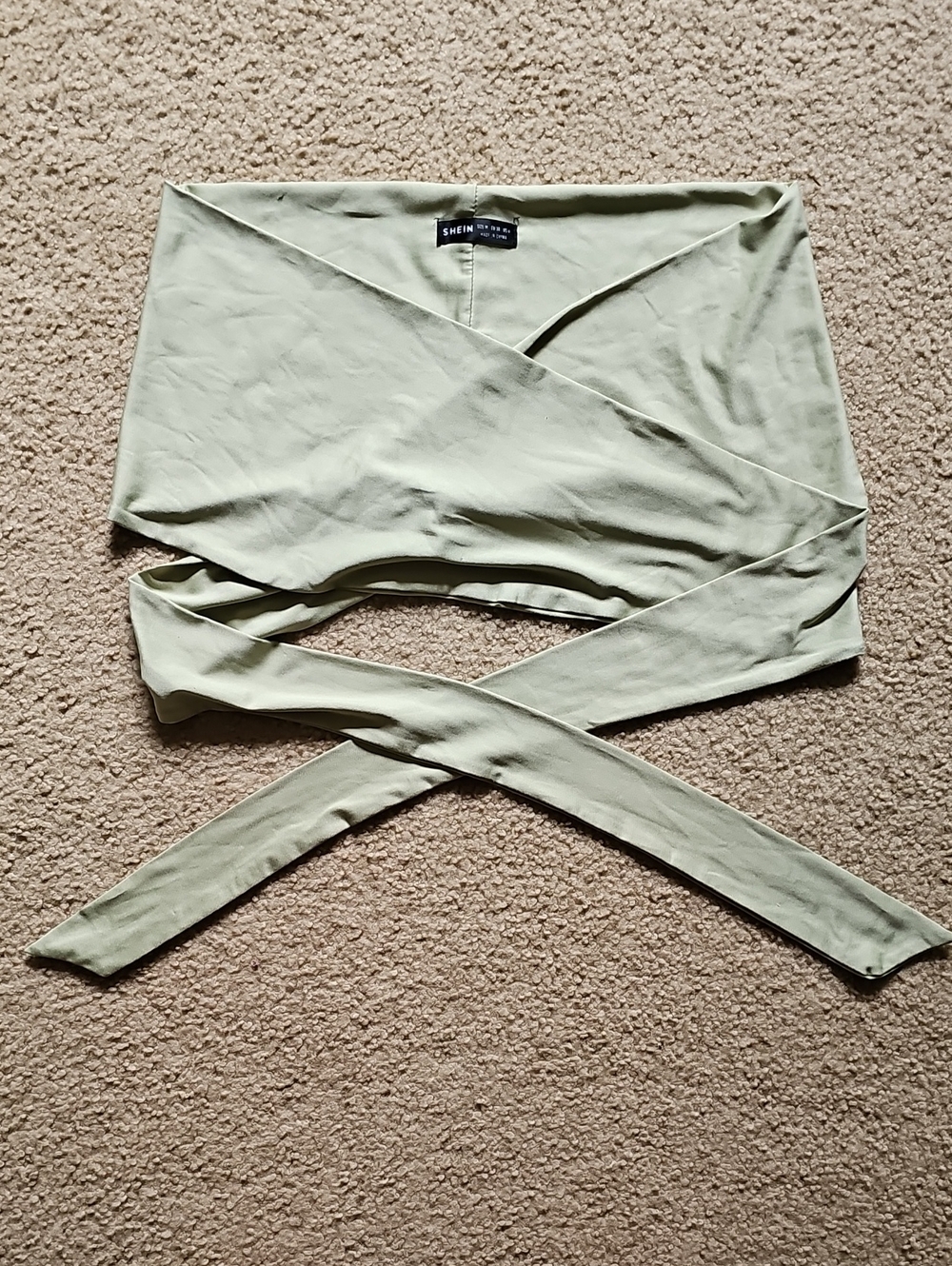 SHEIN Sage Green Wrap Top
